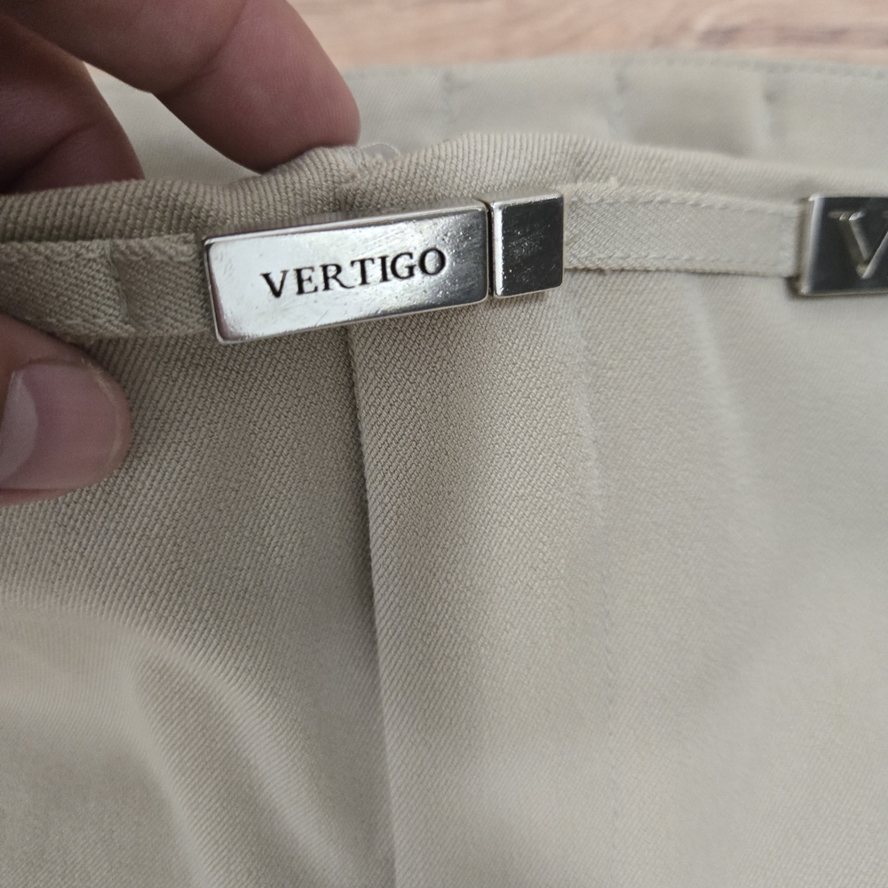VERTIGO Taupe Stretch Cropped Pants Size 4 - Picture 7 of 13